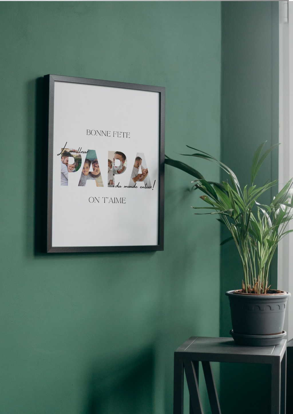 👨‍👧‍👦 AFFICHE PERSONNALISÉE – BONNE FÊTE PAPA