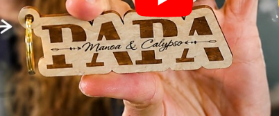 🔑 PORTE-CLÉS PERSONNALISÉ EN BOIS – PAPA
