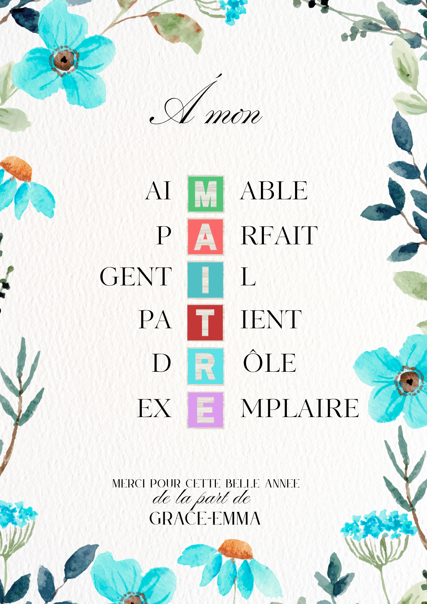 Affiche souvenir encadrée personnalisable