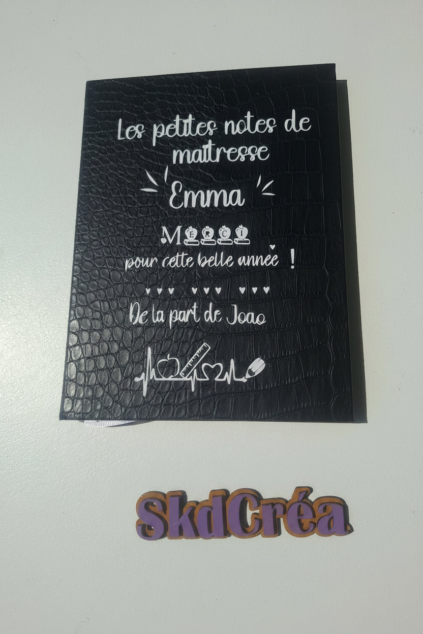 CARNET DE NOTES PERSONNALISÉ